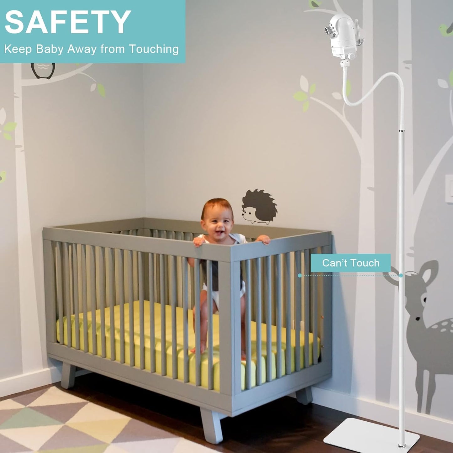 Baby Monitor Floor Stand Holder Compatible with Infant Optics DXR-8 Pro,Nanit Pr